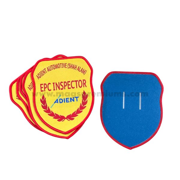 Custom embroidered patch with logo for uniforms and branding