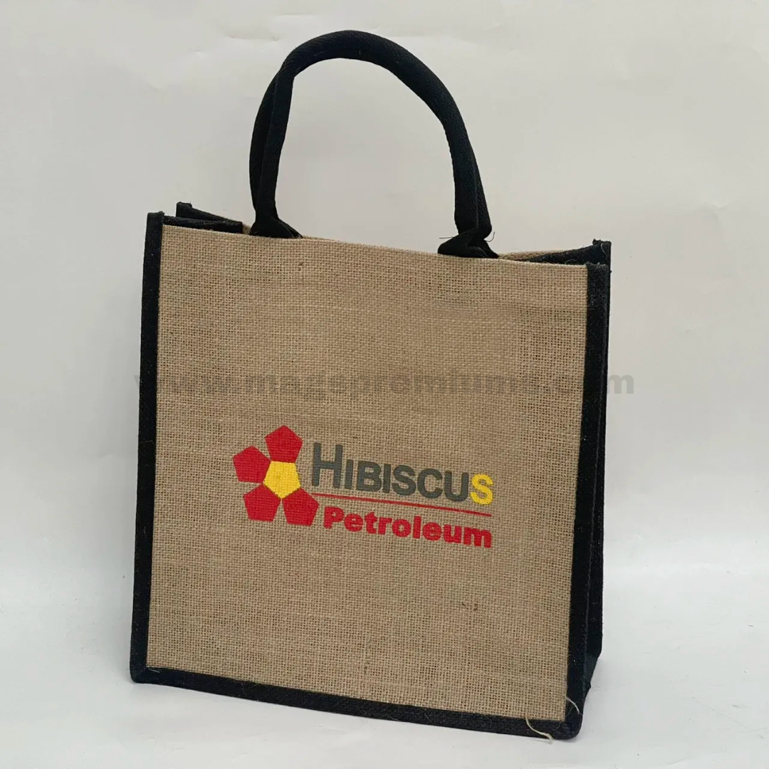 Jute Bag – 35 × 35 × 15 cm Personalized jute bag with custom branding and eco friendly reusable design for promotional and corporate use