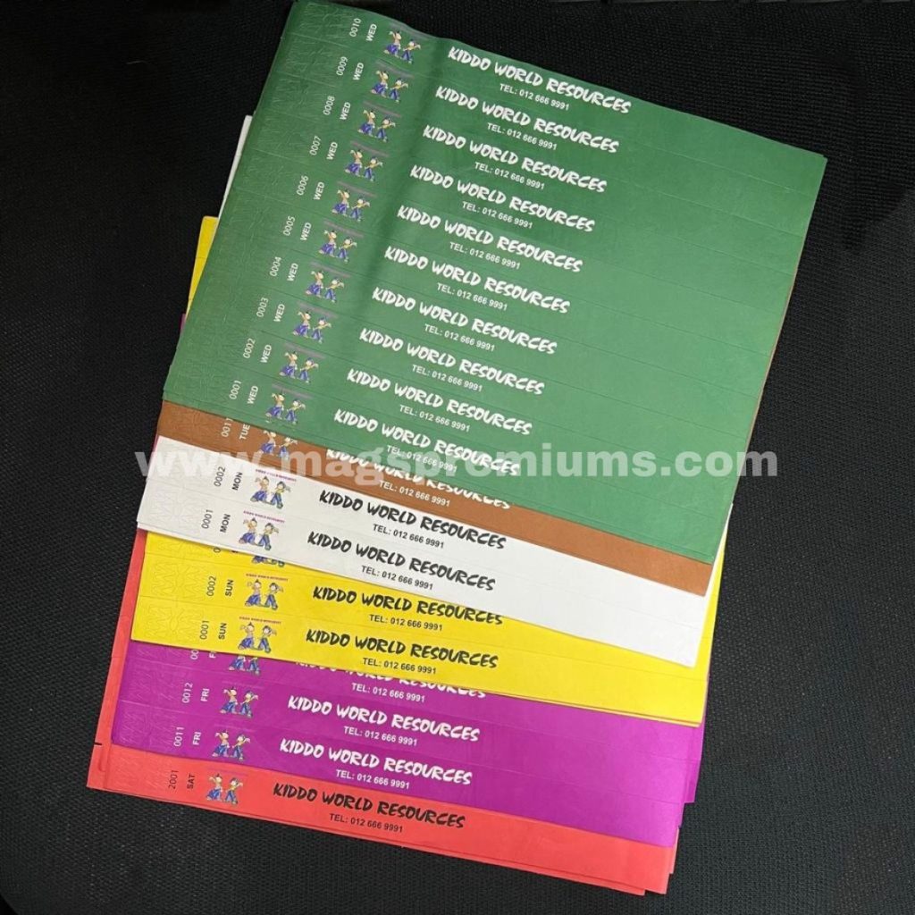 High-quality Tyvek wristbands with custom logo printing, perfect for event organizers, nightclubs, and charity functions. Single-use adhesive bands for secure identification. Order now in Malaysia.