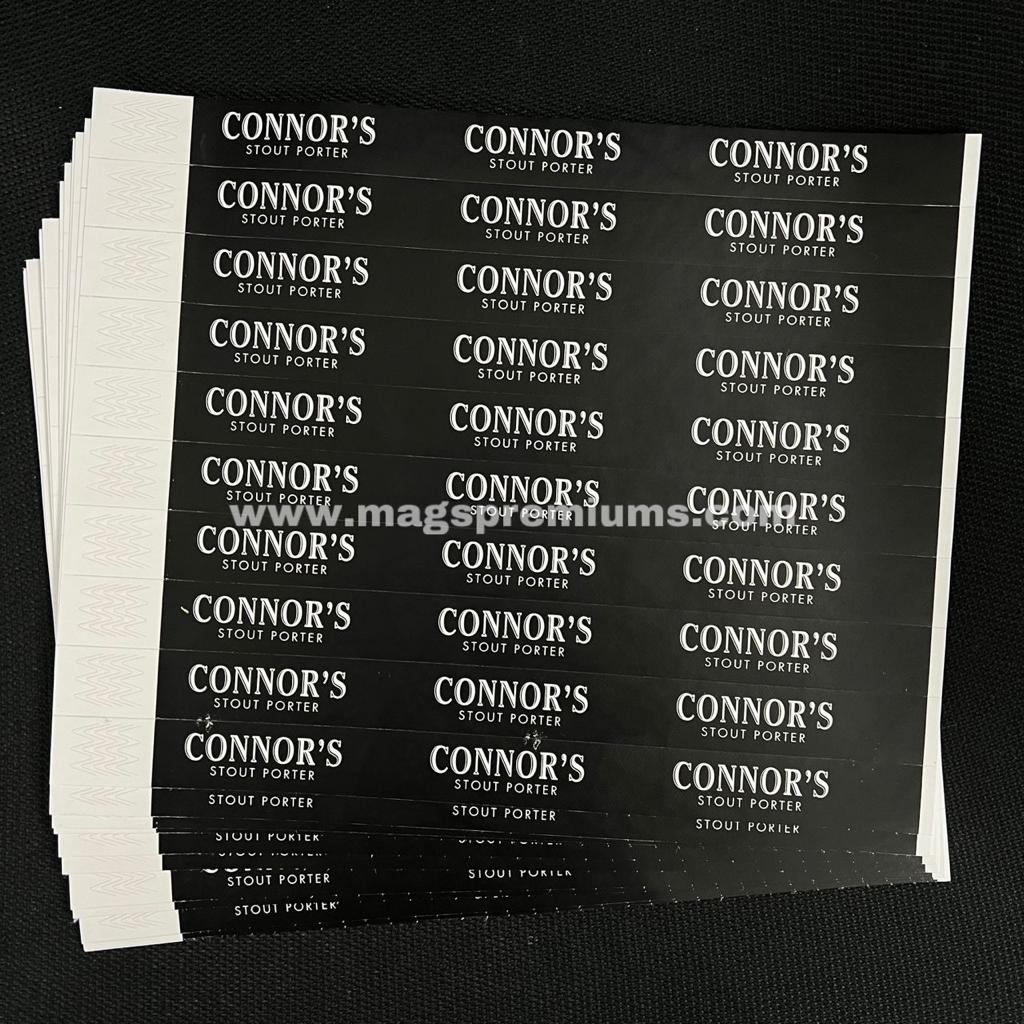 Custom paper Tyvek wristbands for festival entry, medical identification, and party access control. Waterproof, tear-proof, and easy to wear. Affordable bulk printing available in Malaysia.