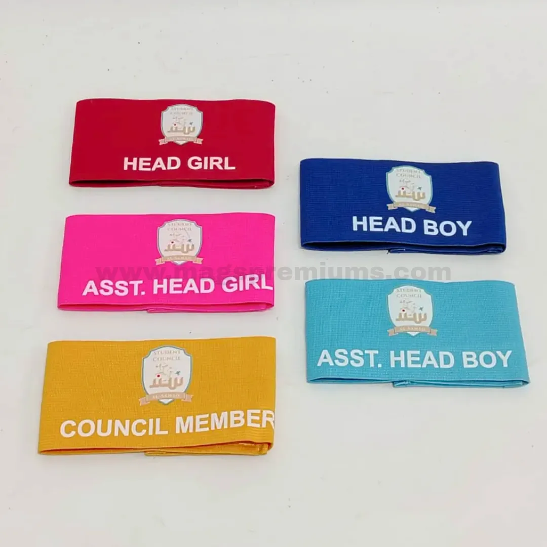 Captain Armband Printing Durable elastic captain armband with personalised printing. Customise your artwork and order now.