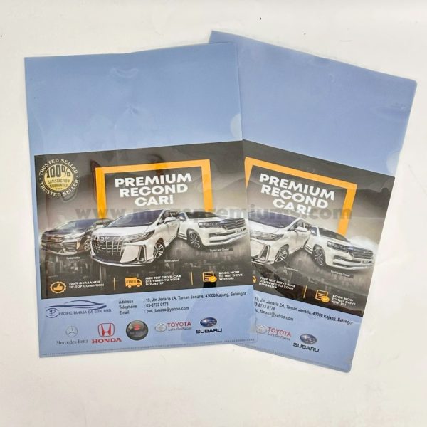 Personalized document folders with high-quality printing, ideal for business meetings, marketing materials, and school projects. Order in bulk from a trusted supplier in Malaysia