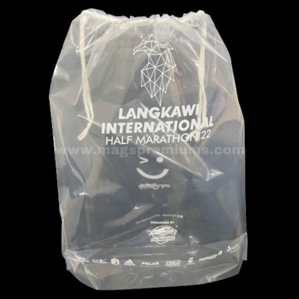 plastic drawstring bag