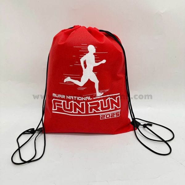 Stylish and lightweight drawstring bag made from durable non woven material – order in bulk now!