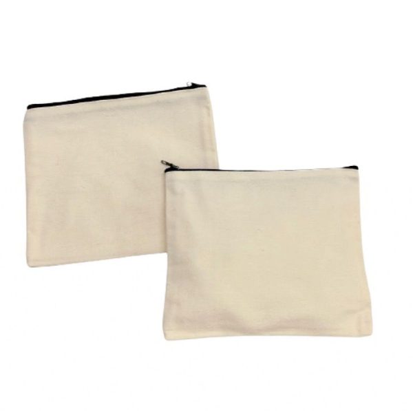 small canvas pouch with zipper