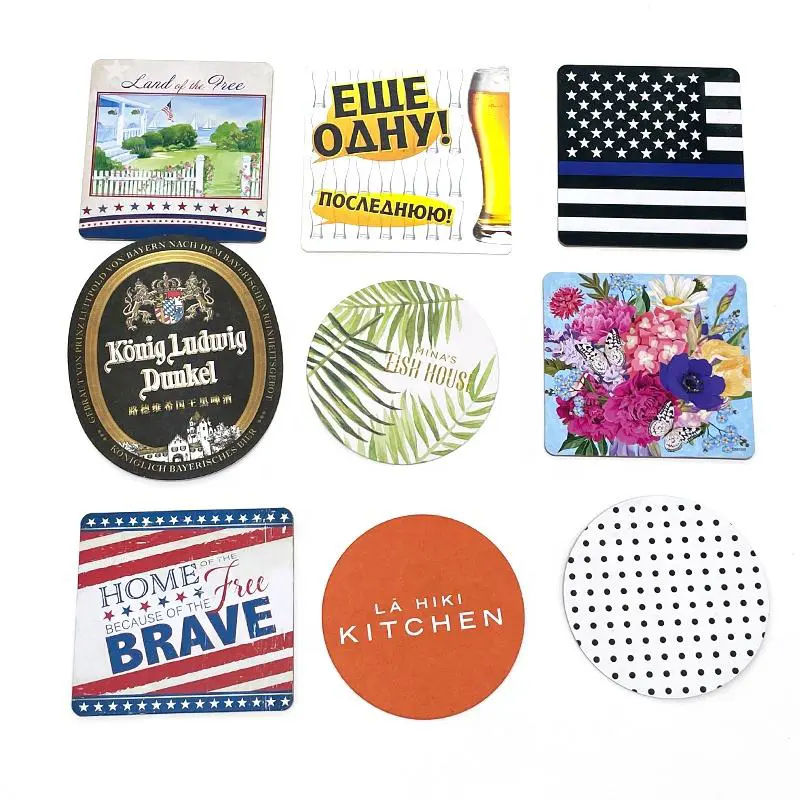 Cardboard Coaster Printing Eco friendly cardboard coaster printing service
