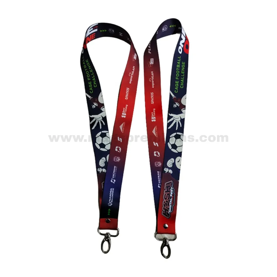 Heat transfer Lanyard 30mm full color sublimation lanyard printing for events and corporate branding