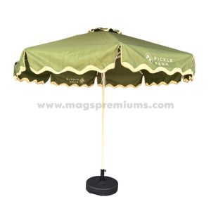 Durable outdoor parasol umbrella with UV protection, ideal for gardens, patios, and business promotions.