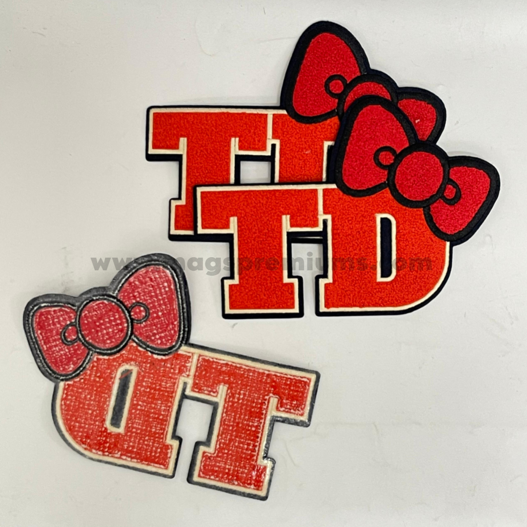 Chenille Patches Custom chenille patches red varsity letters textured embroidery