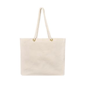 laminated canvas beach bag
