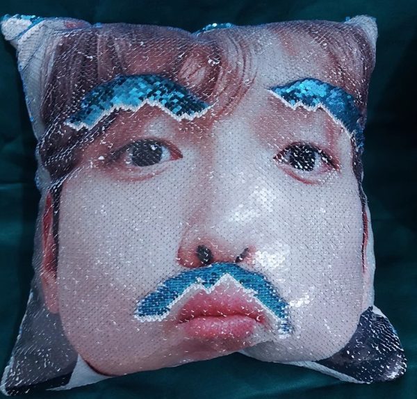 custom sequin pillow
