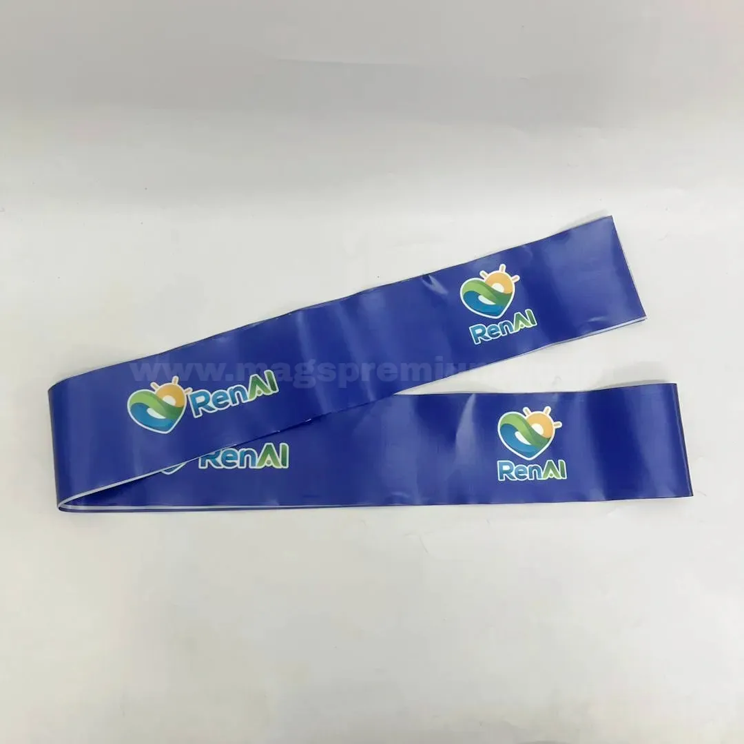 Ribbon Cutting Ceremony Supplier Custom printed grand opening ribbon with RenAI logo for corporate launch ceremony