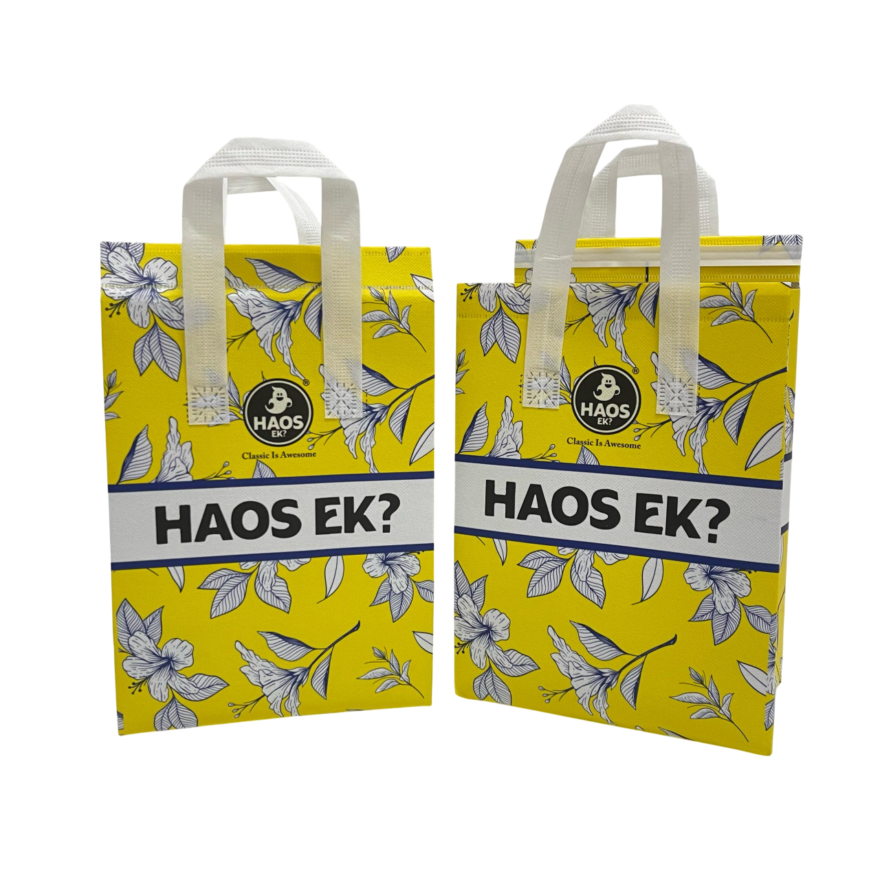 Eco-friendly laminated aluminium thermal bag with high-performance insulation, designed to store hot meals or chilled beverages—request a quote today for your customized design.