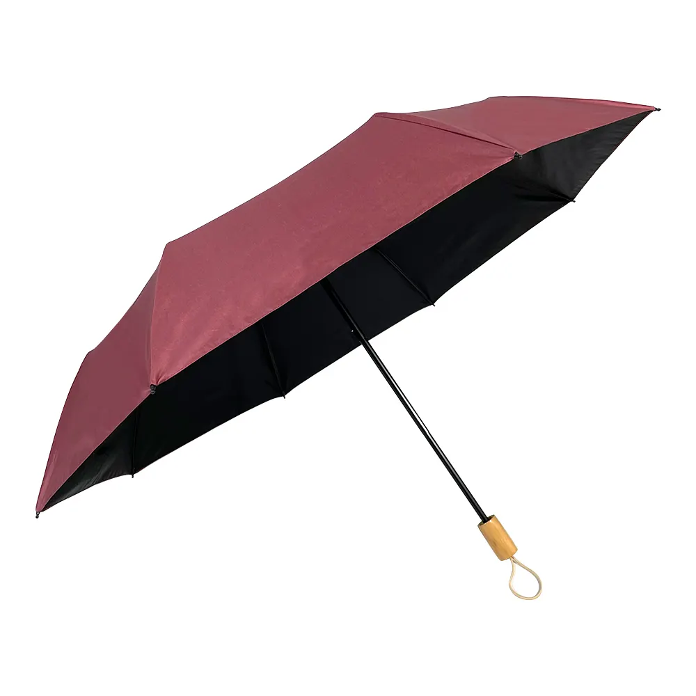 Wooden Handle Folding Umbrella
