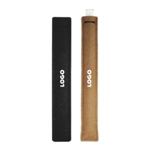 glass straw with felt pouch