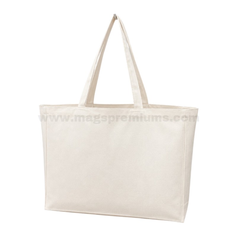 10oz Canvas Tote Bag Landscape Plain natural canvas tote bag with spacious design, long shoulder straps, and blank surface for custom logo printing, corporate gifts, and retail branding.