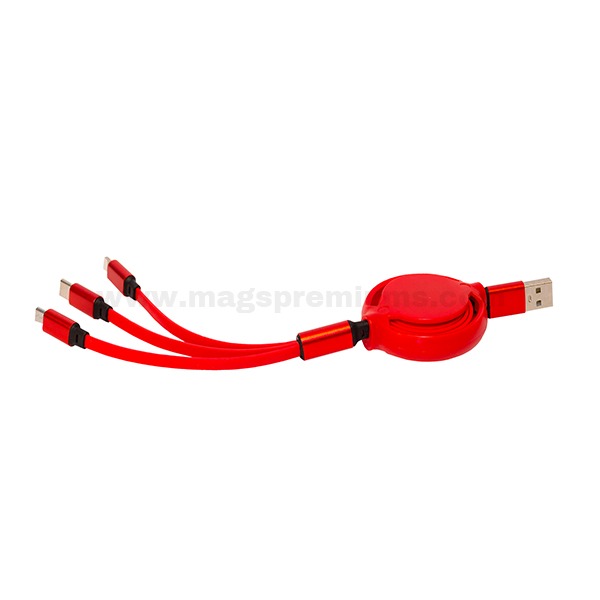 Custom 3-in-1 Retractable USB Cable Printing Custom 3-in-1 Retractable USB Cable Printing - Image 3