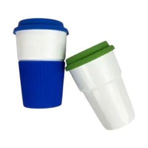 Custom Silicone Sleeve Mug Ceramic Lock-Style Travel Cup