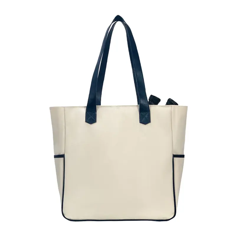 Custom Pickle Ball Bag Canvas tote bag back view with reinforced handles
