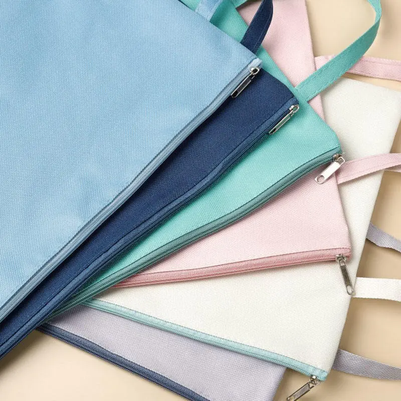 Canvas Zipper Storage Bag Custom canvas pouch with handle, colorful zipper storage bags