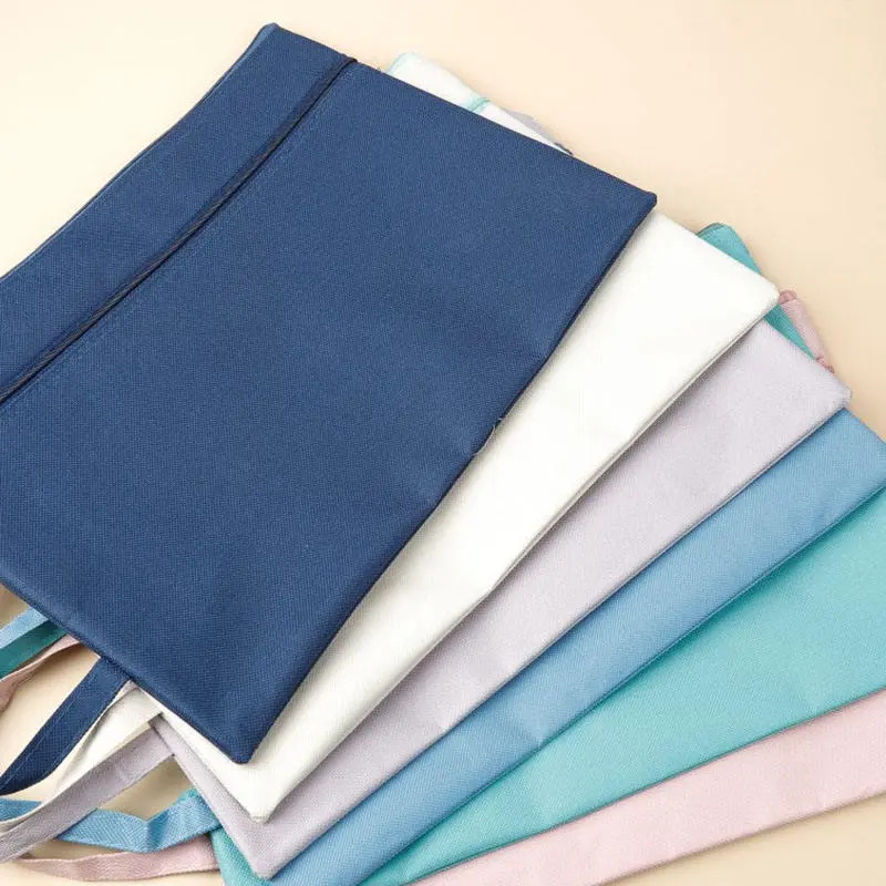 Canvas Zipper Storage Bag Custom canvas zipper pouches in pastel colors, flat lay product display
