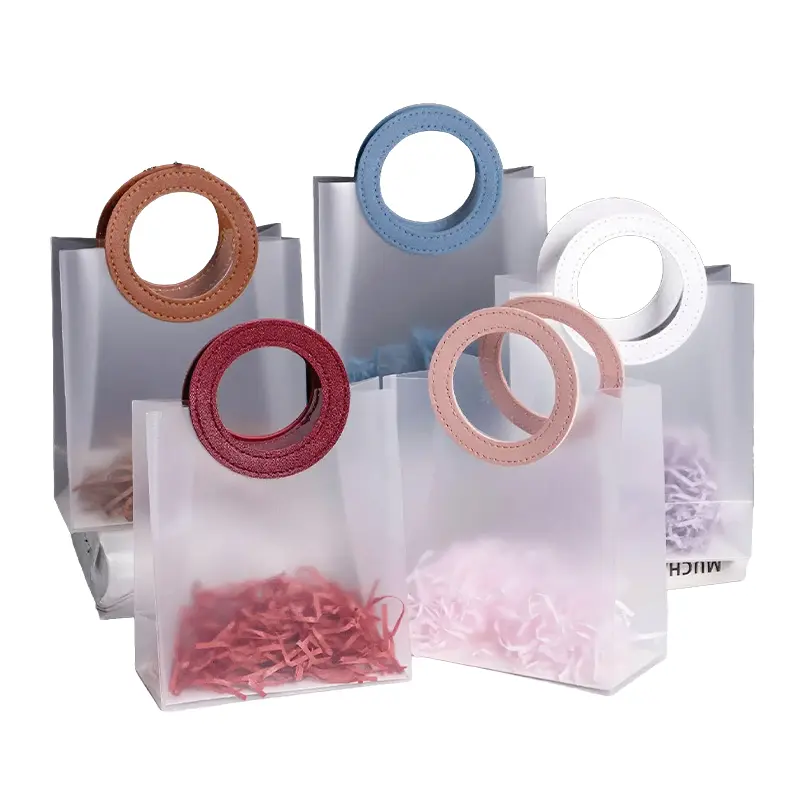 Custom Round Handle PVC Bag