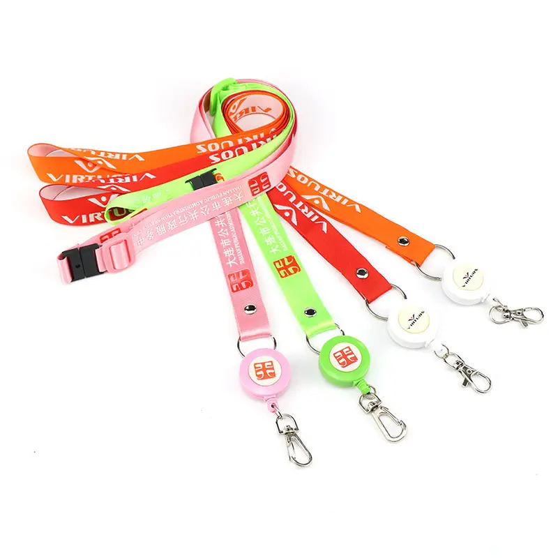 Custom Retractable Lanyard Custom retractable lanyards with logo printing available in multiple colours