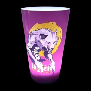 custom LED light up plastic cup with full color printed logo for night events
