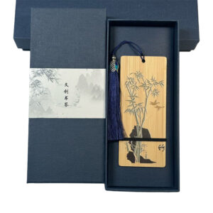 engraved bamboo bookmark with premium packaging and tassel for special occasion gif