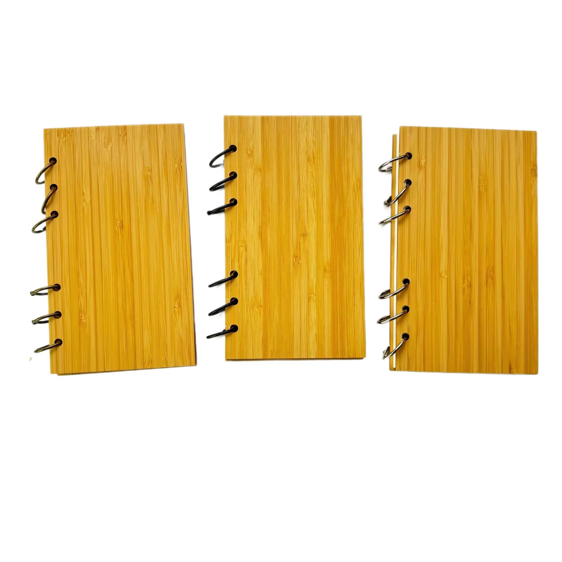 Custom Bamboo A6 Notebook custom bamboo notebook refill cover with ring binding and eco friendly design