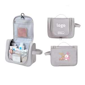 custom travel wash bag with logo suitable for corporate gifts and personal use