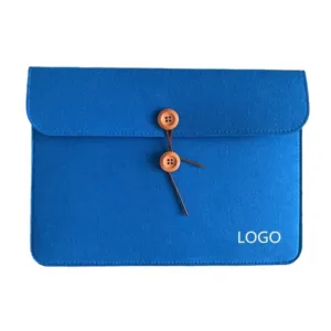 Custom Felt Document Folder with Button Closure