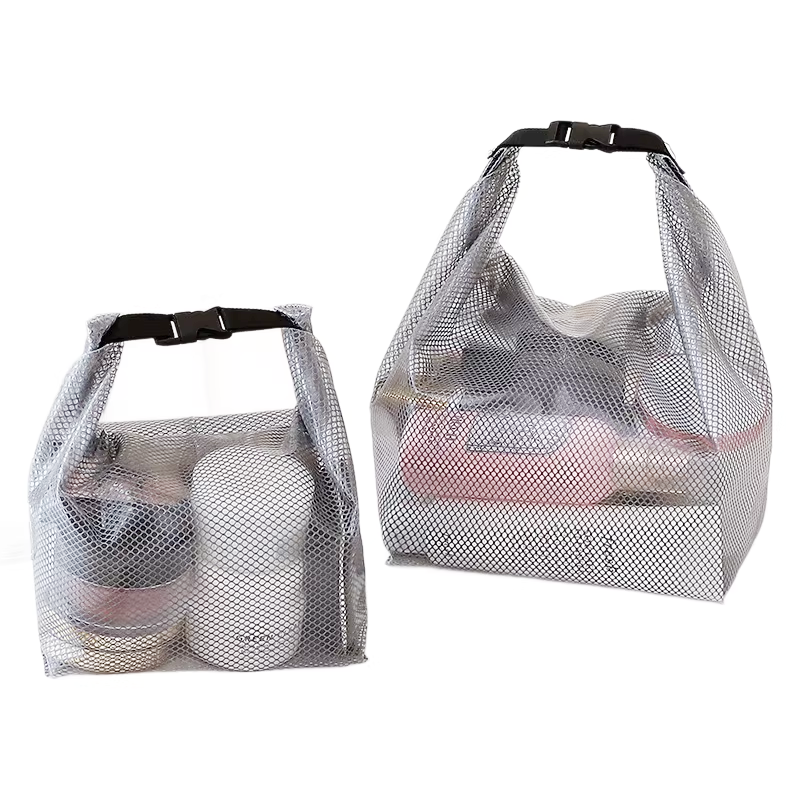 Custom Mesh Storage Bag multi size mesh storage bag set for organizing bottles and travel accessories