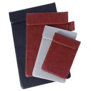 PU leather bill holder folder in multiple colors for restaurant and hospitality use