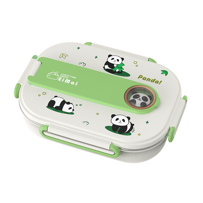 Custom 316 Stainless Steel Compartment Lunch Box 316 stainless steel compartment lunch box with panda design and secure locking lid