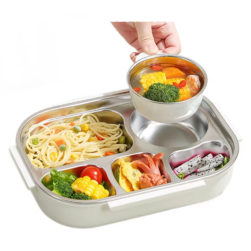 Custom 316 Stainless Steel Compartment Lunch Box stainless steel meal container with multiple compartments for balanced food portions