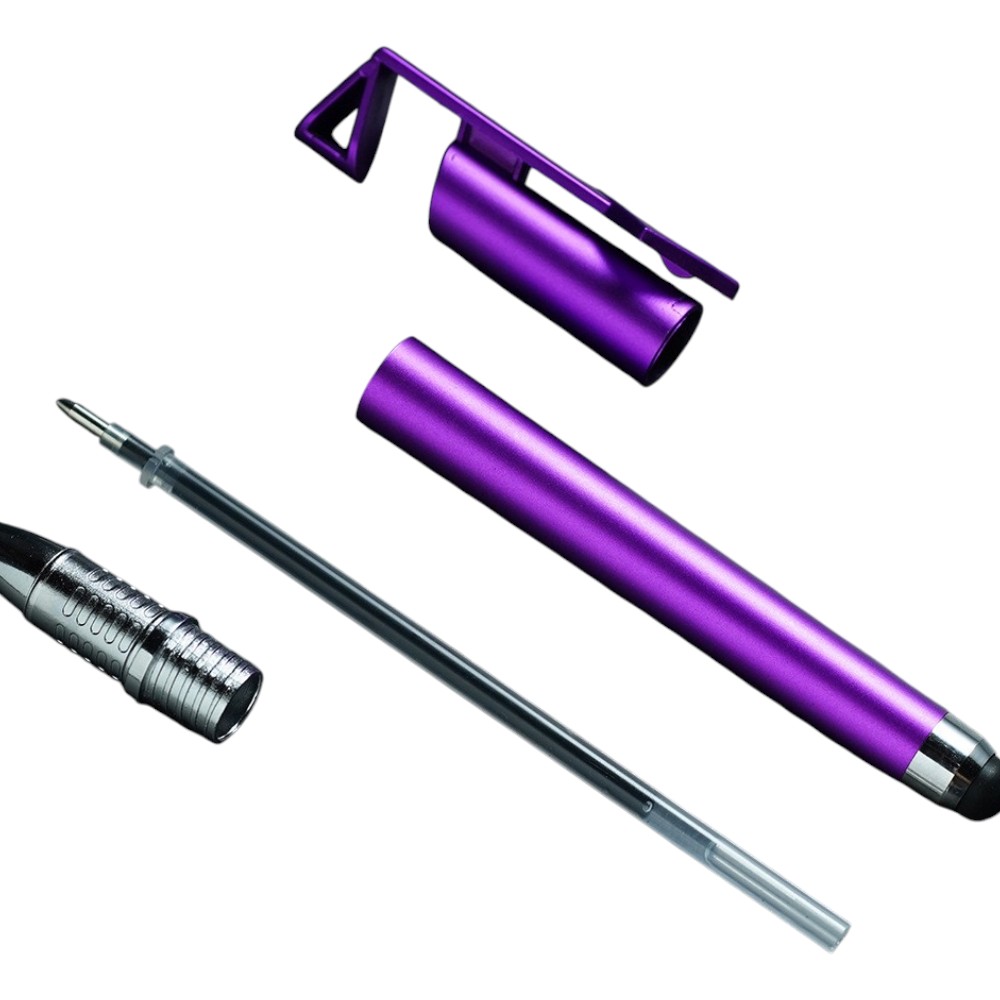 Stylus Phone Stand 3 in 1 Pen 2 in 1 stylus ballpoint pen with replaceable refill and sleek metal body