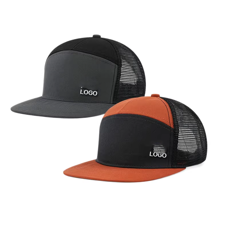 adjustable trucker snapback hat with mesh panel for ventilation and comfort