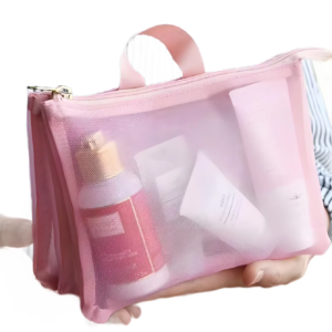 custom clear cosmetic bag with logo suitable for corporate gifts and travel use