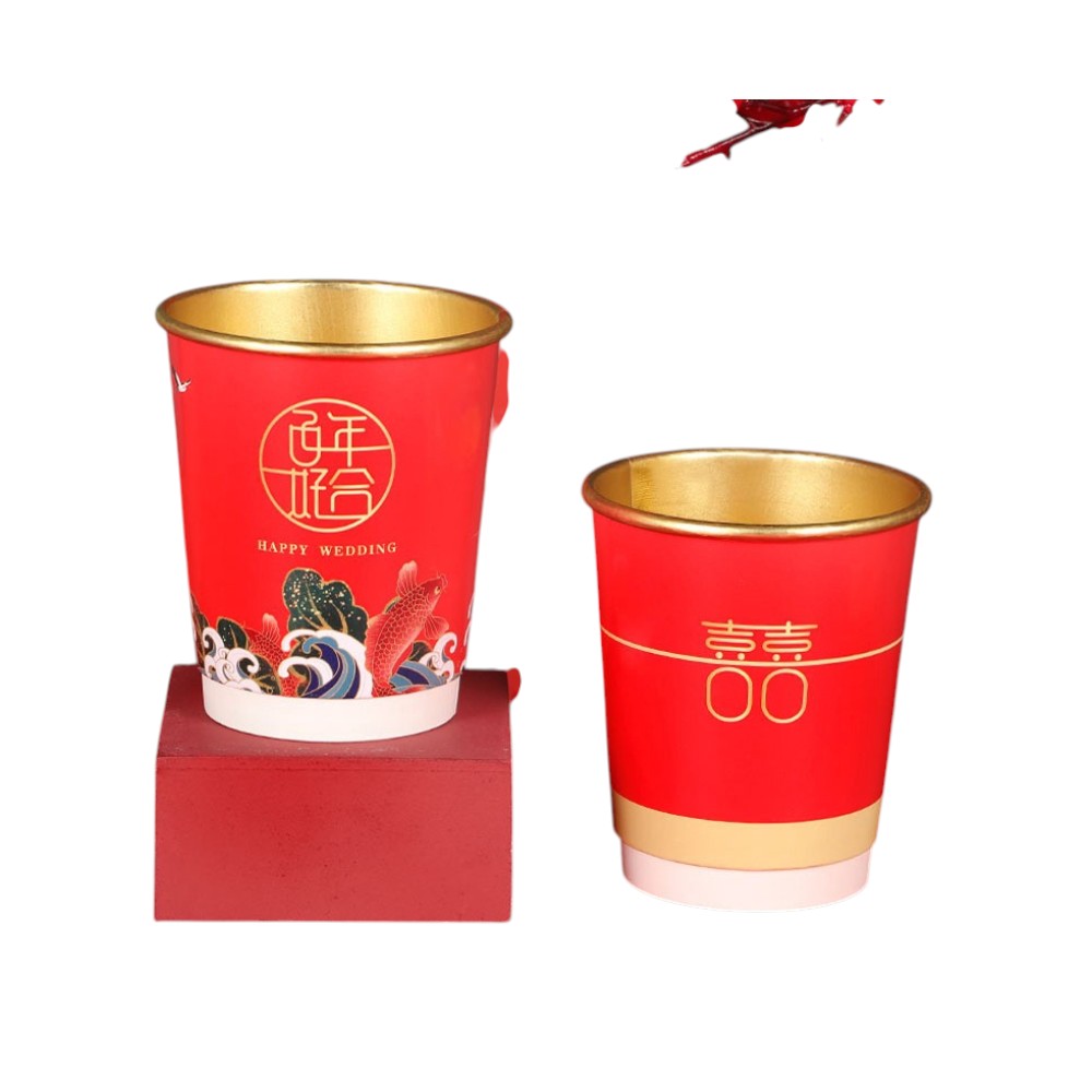 Wedding Celebration Paper Cup custom festive paper cup with logo suitable for events celebrations and branding