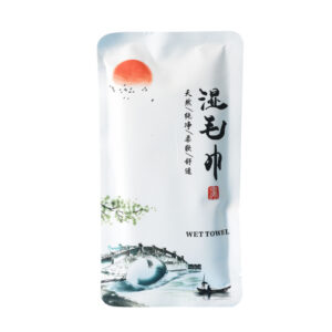 custom wet tissue packaging suitable for corporate branding and promotional use