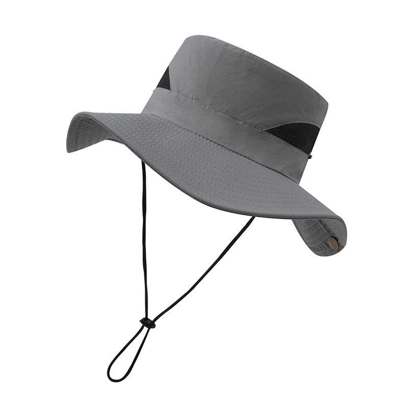 wide brim sun hat with chin strap and breathable design for outdoor protection