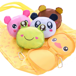 cute portable eco shopping bag with compact pouch for easy storage