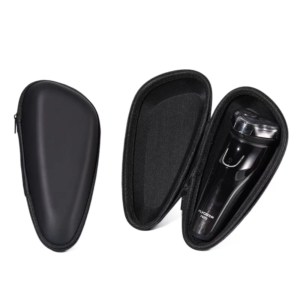portable grooming device case for shaver and accessories with compact design