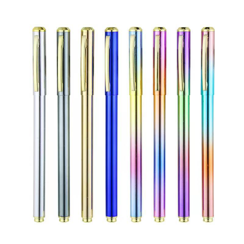 Custom Engraved Office Pen gradient metal ballpoint pen with sleek finish for smooth writing and gifting