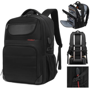 multi compartment travel backpack with organized storage for gadgets and essentials