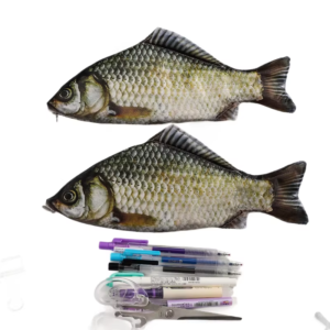 fish shape pencil case with zipper for storing pens and stationery