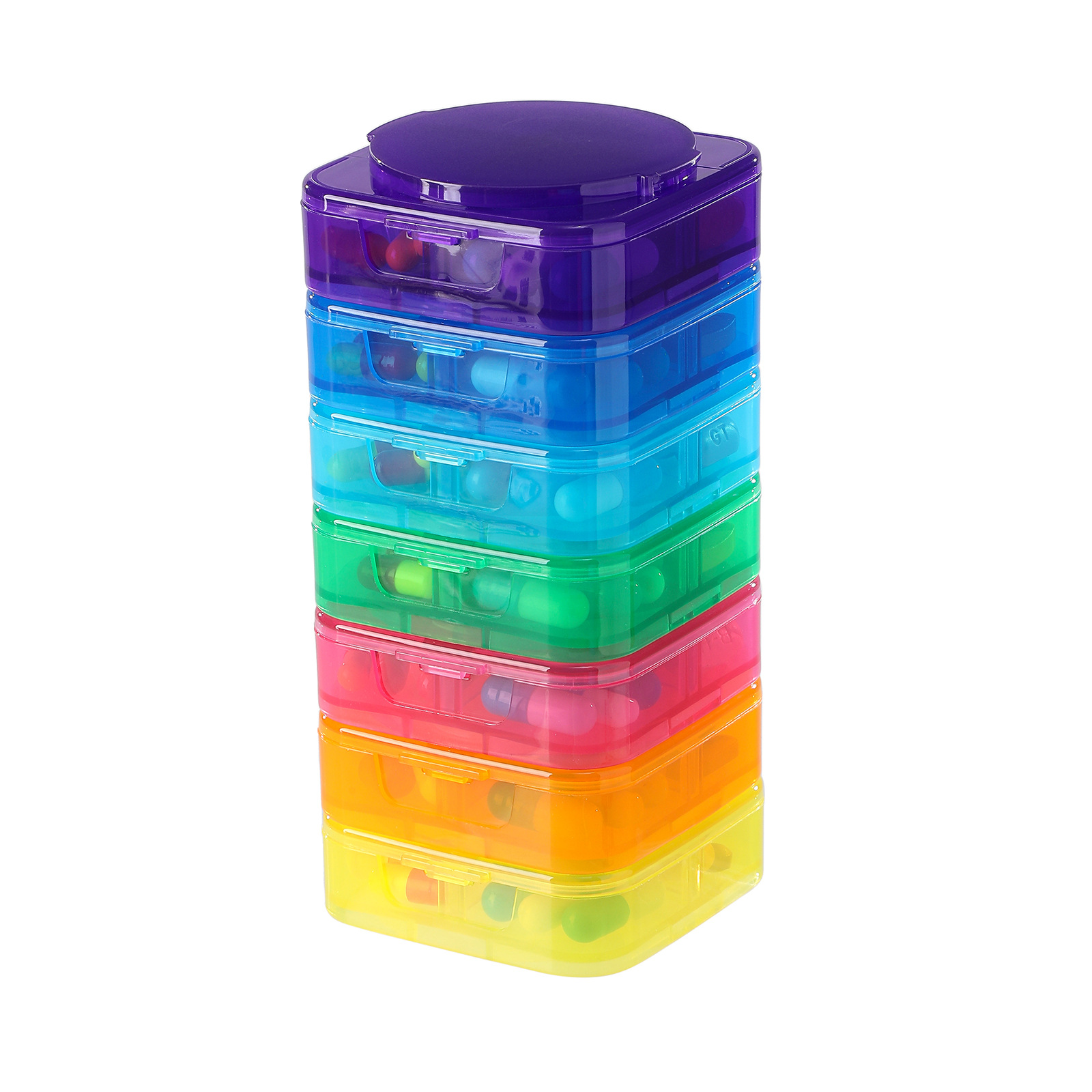 Portable Pill Box Organizer portable pill organizer box with multiple compartments for daily medication storage