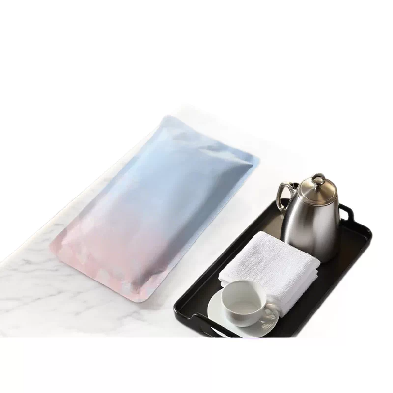 Single Use Wet Towel Sachet Printing portable wet towel pack for convenient cleaning and travel use