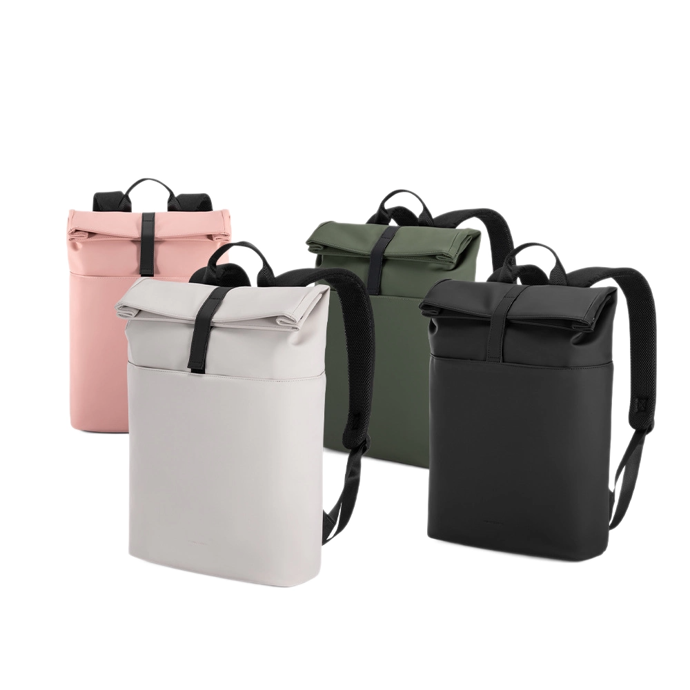 Custom Foldable Waterproof Backpack roll top backpack with minimalist design for daily commuting and travel use